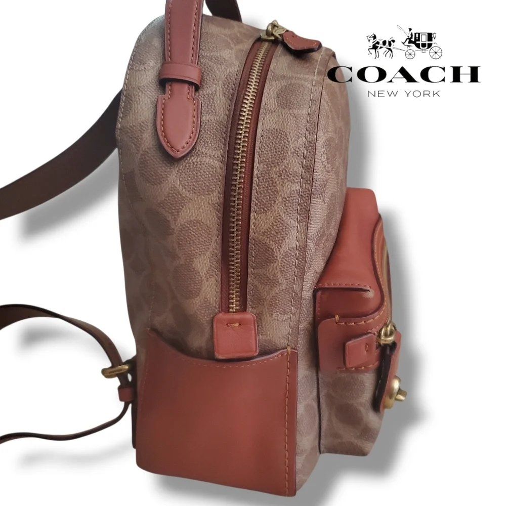 Coach 32715 Campus Backpack 23 In Signature Coated Canvas & Refined Calf Leather